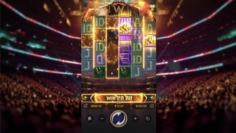 Reel Royale Showdown - voitokas kaskadi Wild-symboli aktiivisena